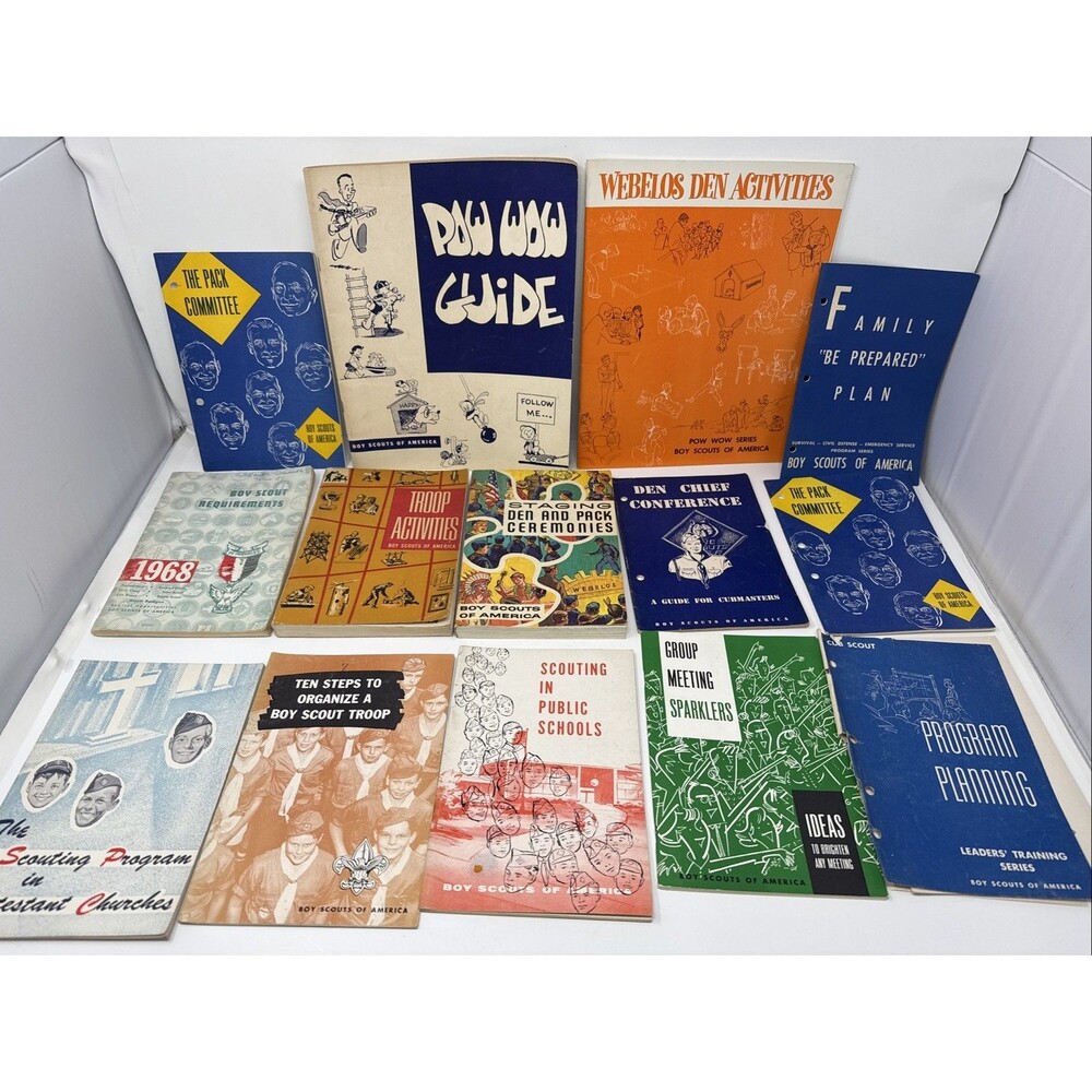 Vintage Boy Scouts of America BSA paperback books handbook requirement LOT 1960s